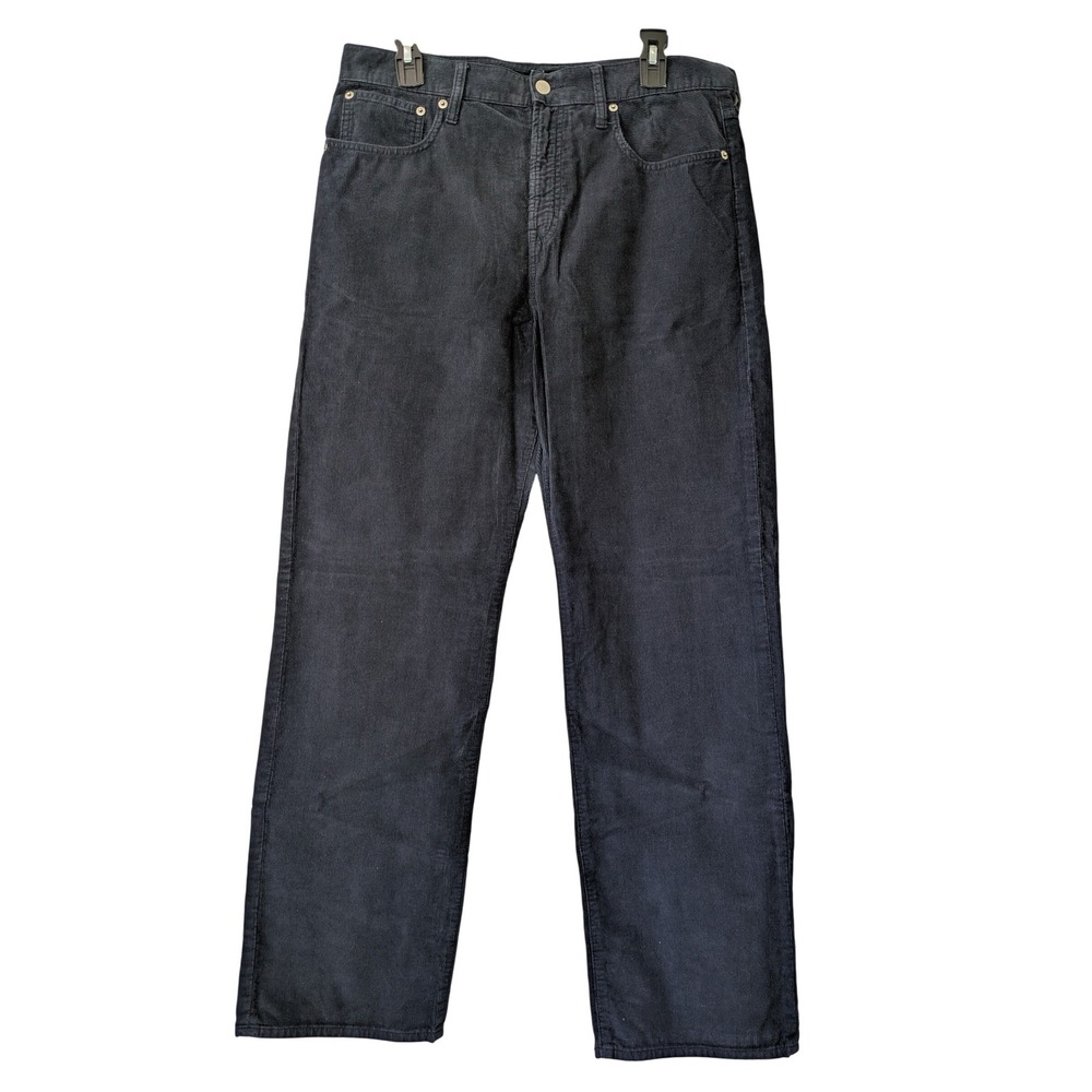 J. Crew Loose Straight Corduroy Pants Womens Size 30 Navy Blue‎ NWOT CC466